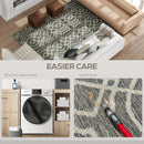 HOMCOM Easy-Cleaning Machine Washable Rug For Patio, Garden, Grey