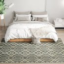 HOMCOM Easy-Cleaning Machine Washable Rug For Patio, Garden, Grey