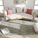 HOMCOM Easy-Cleaning Machine Washable Rug For Patio, Garden, Grey