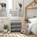AIYAPLAY Kids Toy Storage Units with 6 Storage Boxes, 76 x 37 x 60cm, Grey