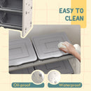 AIYAPLAY Kids Toy Storage Units with 6 Storage Boxes, 76 x 37 x 60cm, Grey