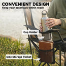 Outsunny Camping Chair Reclining Folding Portable Black