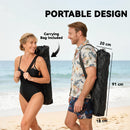 Outsunny Camping Chair Reclining Folding Portable Black