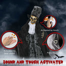 Outsunny 189cm Animated Prop Ghost Bridegroom, Indoor Halloween Decorations