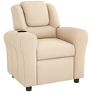 HOMCOM Kids Recliner Chair with Adjustable Backrest and Footrest, Beige