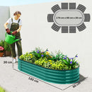 Outsunny Galvanised Raised Garden Bed Planter Box, Light Green