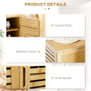 HOMCOM Rustic Shoe Cabinet, Shoe Storage Cabinet for 16 pairs of shoes