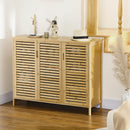 HOMCOM Rustic Shoe Cabinet, Shoe Storage Cabinet for 16 pairs of shoes