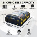 Outsunny Car Roof Bag, 21 Cubic Feet Waterproof Car Roof Box, Yellow