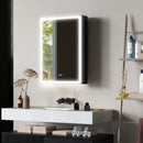 HOMCOM Bathroom Cabinet With Mirror, LED Lights And Demister Pad, Black