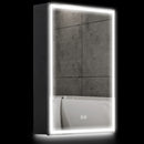 HOMCOM Bathroom Cabinet With Mirror, LED Lights And Demister Pad, Black