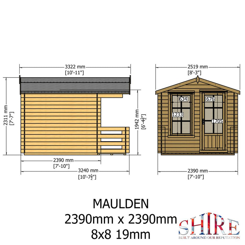 Maulden Log Cabin With Veranda