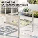 Outsunny 4 Seater Aluminium Garden Furniture Sofa Set With Olefin Cushions