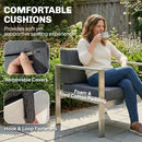 Outsunny 4 Seater Aluminium Garden Furniture Sofa Set With Olefin Cushions