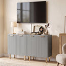 HOMCOM Sideboard Buffet Cabinet with Adjustable Shelf, Grey