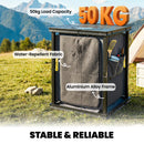 Outsunny Camping Cupboards, Folding Camping Kitchen Table With 3-Tier