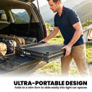 Outsunny Camping Cupboards, Folding Camping Kitchen Table With 3-Tier