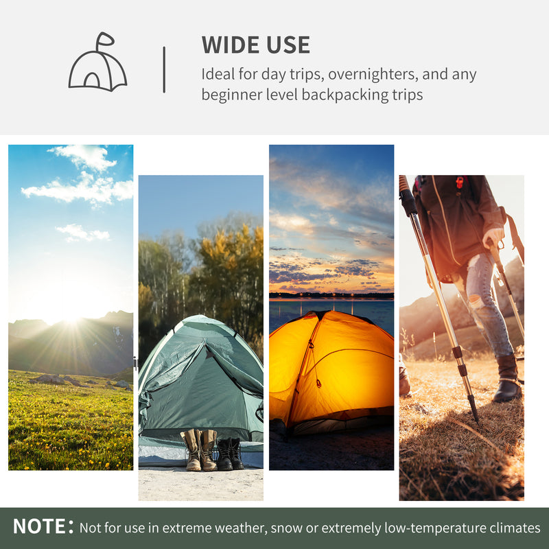 Outsunny Compact Camping Tent w/ Vestibule & Mesh Vents for Hiking Blue