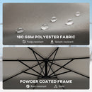 Outsunny 3 M Cantilever Parasol, Offset Umbrella With Cover And Wind Ropes