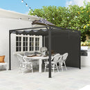 Outsunny 3 x 3(m) Pergola with Retractable Roof & Roller Shade