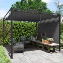 Outsunny 3 x 3(m) Pergola with Retractable Roof & Roller Shade