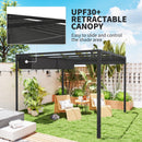 Outsunny 3 x 3(m) Pergola with Retractable Roof & Roller Shade