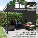 Outsunny 3 x 3(m) Pergola with Retractable Roof & Roller Shade