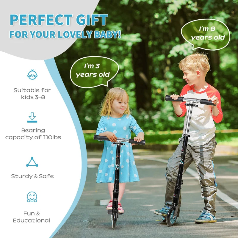 HOMCOM Scooter for Kids - Black