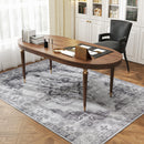 HOMCOM Flannel Non-Slip Washable Rug for Living Room,
