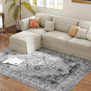 HOMCOM Flannel Non-Slip Washable Rug for Living Room,