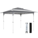 Outsunny 3.5 X 3.5 M Pop Up Gazebo, UPF50+ One-Touch Party Tent, Dark Grey
