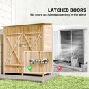 Outsunny Garden Storage Shed Tool Organizer W/ Table, 140x75x157cm, Natural