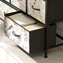 HOMCOM 5-Drawer Chest of Drawers, Fabric Dresser with Open Shelf