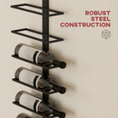 HOMCOM Wall Mount Wine Rack, Wall Wine Rack For 10 Wine Bottles, Black