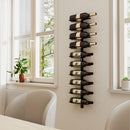 HOMCOM Wall Mount Wine Rack, Wall Wine Rack For 10 Wine Bottles, Black