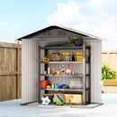 Outsunny 6.5x3.5ft Metal Garden Shed for Garden, Dark Grey
