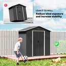 Outsunny 6.5x3.5ft Metal Garden Shed for Garden, Dark Grey