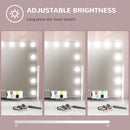 HOMCOM Hollywood Dimmable Lighted Makeup Mirror With Magnifier, USB Port