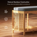 HOMCOM Shoe Rack With Seat, Bamboo Storage Bench, Natural Wood Finish