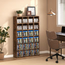 HOMCOM DVD CD Media Storage Rack, Video Display Unit, Rustic Brown