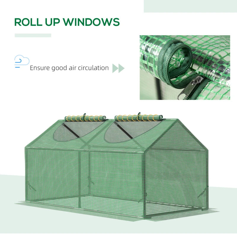 Outsunny Mini Greenhouse 119 x 60 x 60 cm - Green