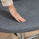 HOMCOM Armless Computer Desk Chair, Makeup Vanity Chair for Home, Grey