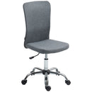 HOMCOM Armless Computer Desk Chair, Makeup Vanity Chair for Home, Grey