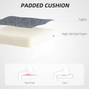 HOMCOM Armless Computer Desk Chair, Makeup Vanity Chair for Home, Grey