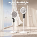 HOMCOM 20 DB Standing Fan For Bedroom, Pedestal Fan With Oscillating