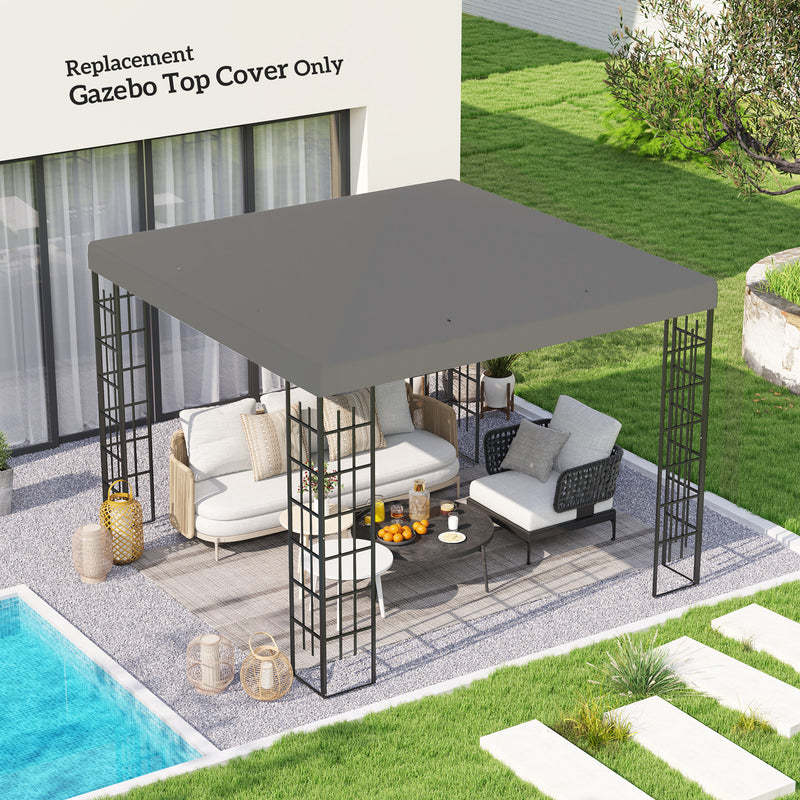 Outsunny 3 x 3(m) Gazebo Canopy Replacement Cover, UPF30+