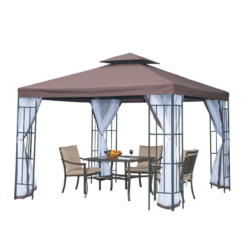 Outsunny 3 x 3(m) Gazebo Coffee