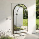 Outsunny Arched Mirror, Decorative Wall Mirrors, Black
