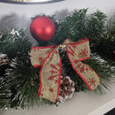 Premier 180cm (6ft) Festive Red Dressed Christmas Garland With Bows And Red Baubles