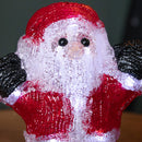 16cm Battery Operated Light up Christmas Ice Santa with 12 Cool White LEDs